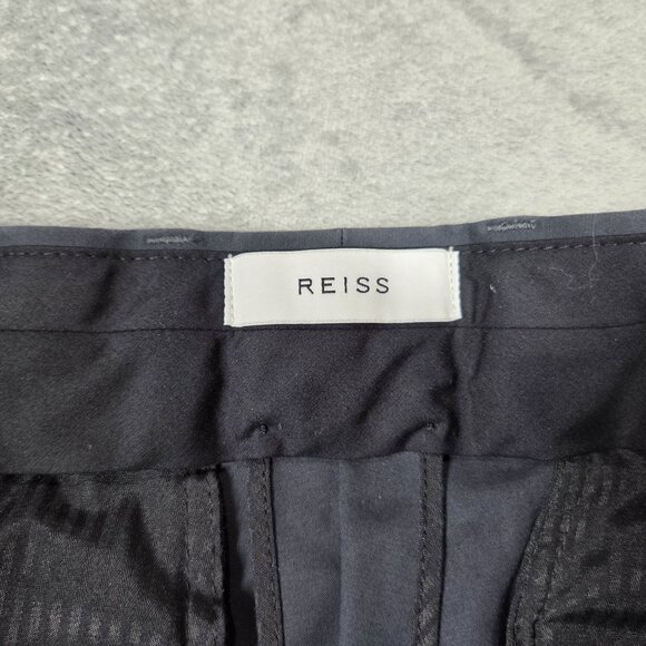 Reiss Pants Mens 32X32 Gray Eastbury Slim Fit Cotton Blend Preppy Stretch Chinos - Picture 2 of 9